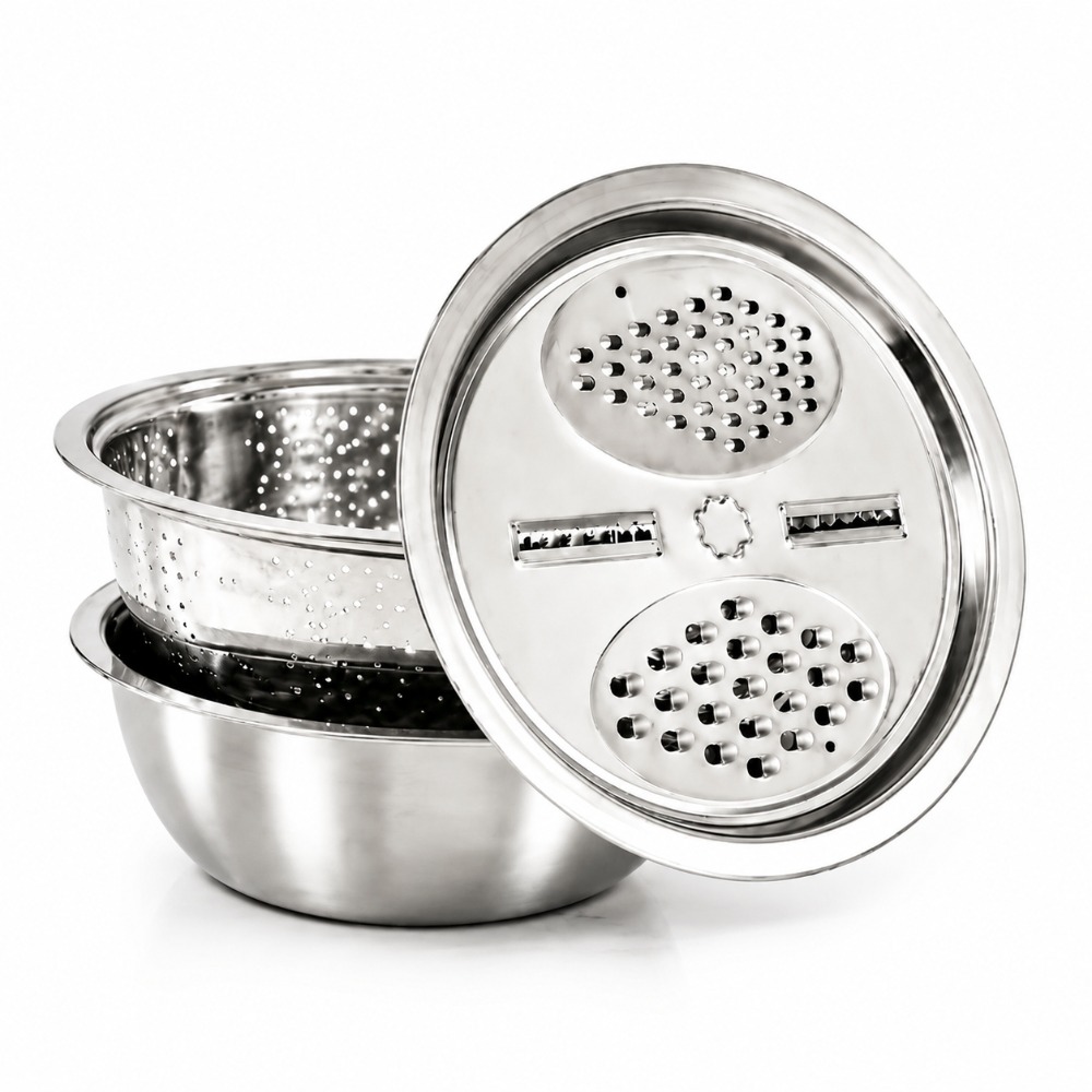 3Pcs Stainless Steel Colander  - Kitchen Appliances Japan review and price
