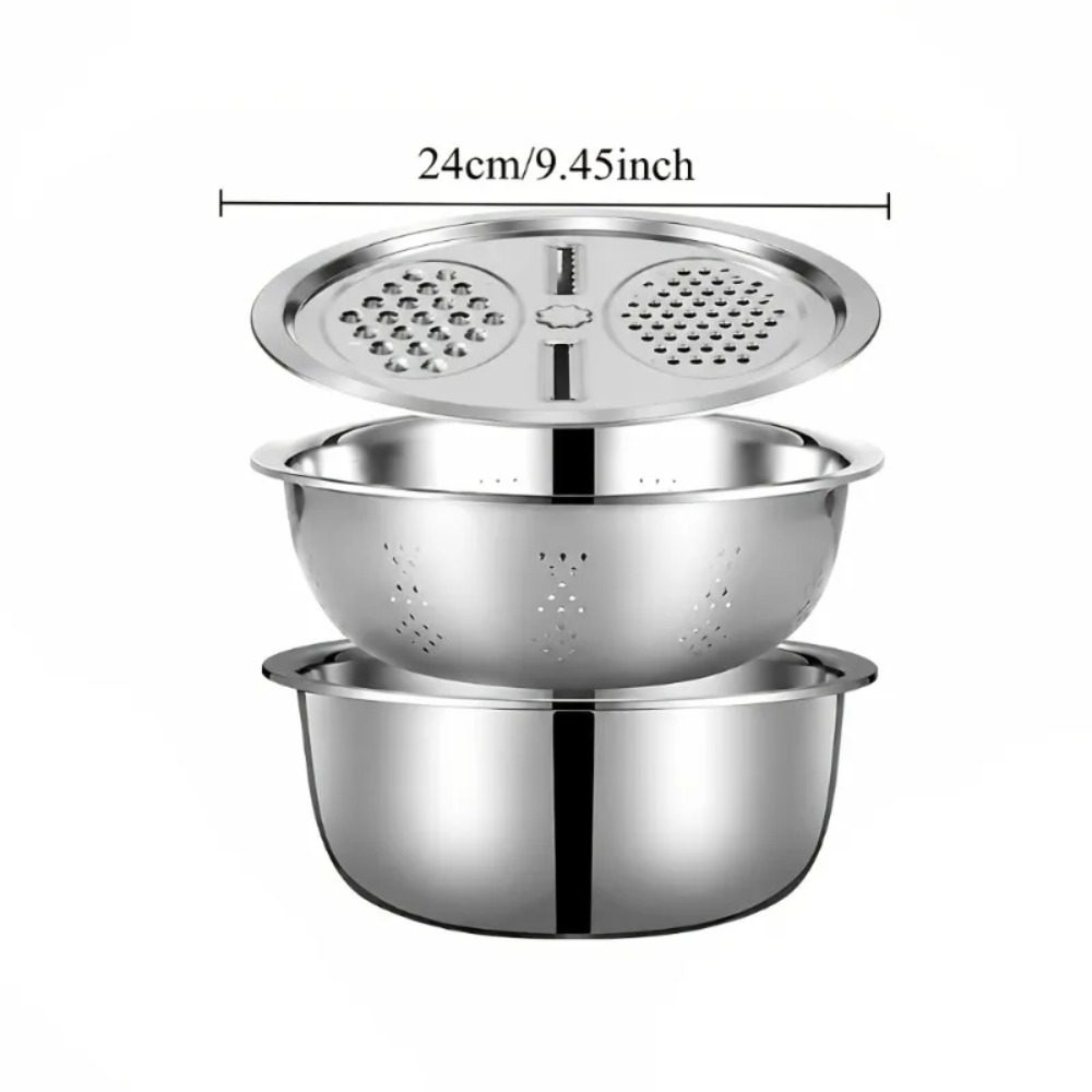 3Pcs Stainless Steel Colander  - Kitchen Appliances Japan review and price