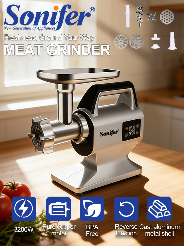 Meat Grinder Sonifer SF-5036 3 - Meat Grinder Attachment review and price